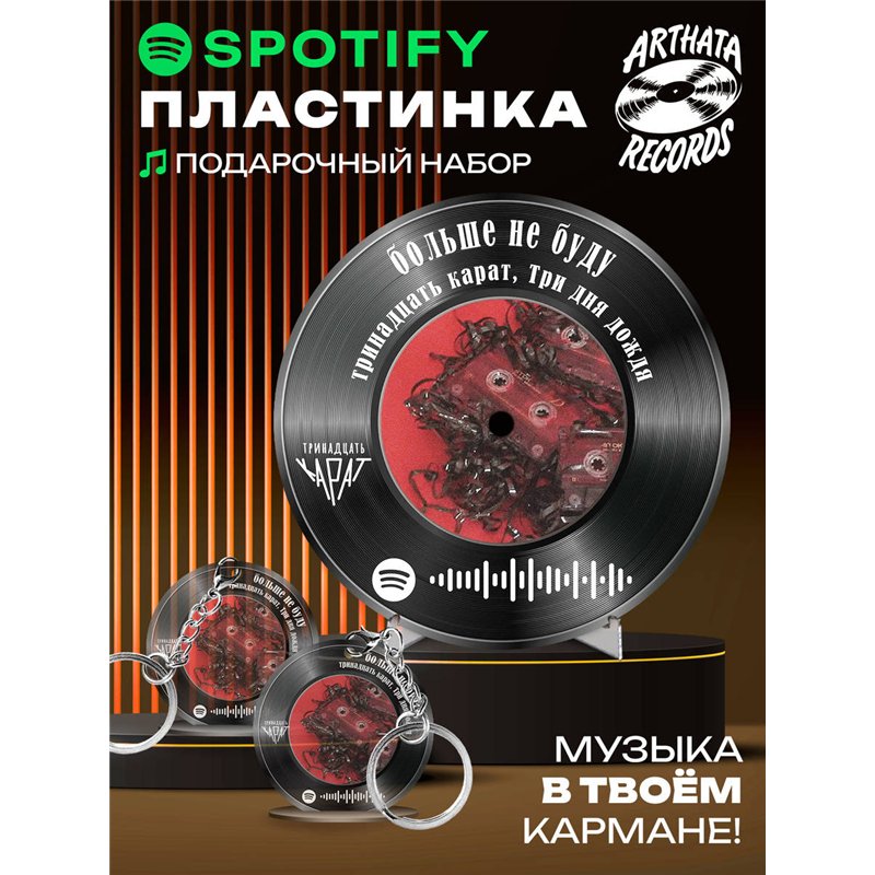 Spotify постер и брелок Три дня дождя - больше не буду