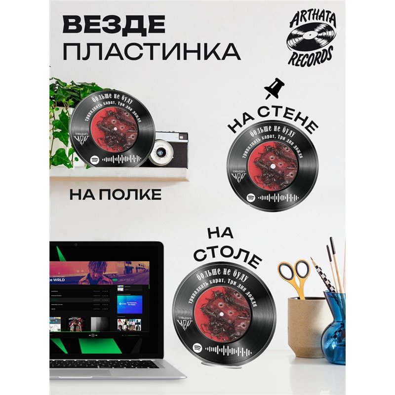 Spotify постер и брелок Три дня дождя - больше не буду
