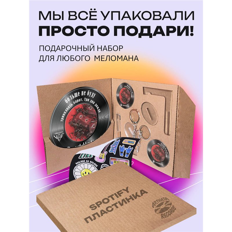 Spotify постер и брелок Три дня дождя - больше не буду