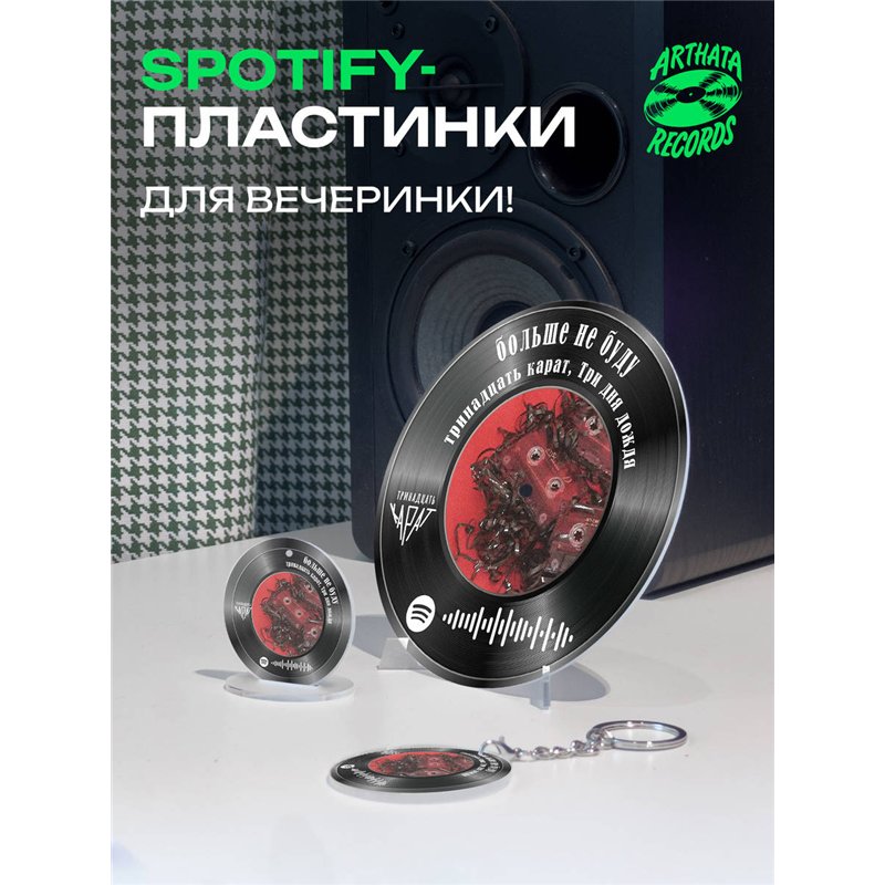 Spotify постер и брелок Три дня дождя - больше не буду