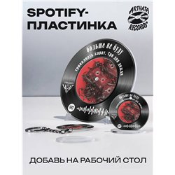 Spotify постер и брелок Три дня дождя - больше не буду