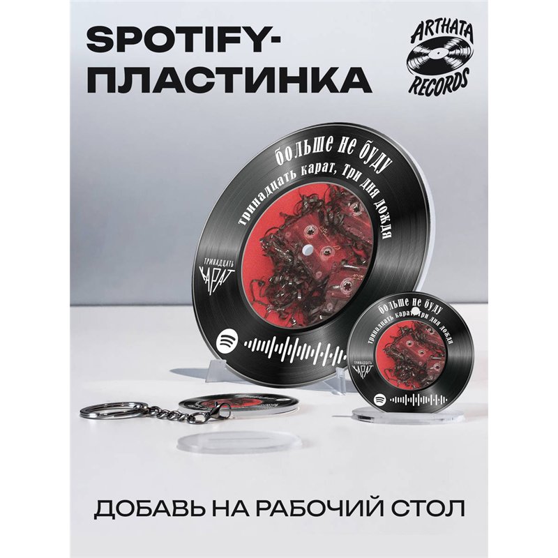 Spotify постер и брелок Три дня дождя - больше не буду