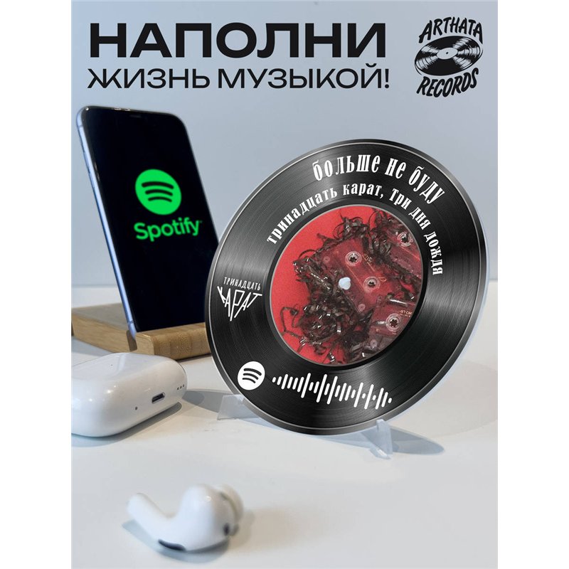 Spotify постер и брелок Три дня дождя - больше не буду