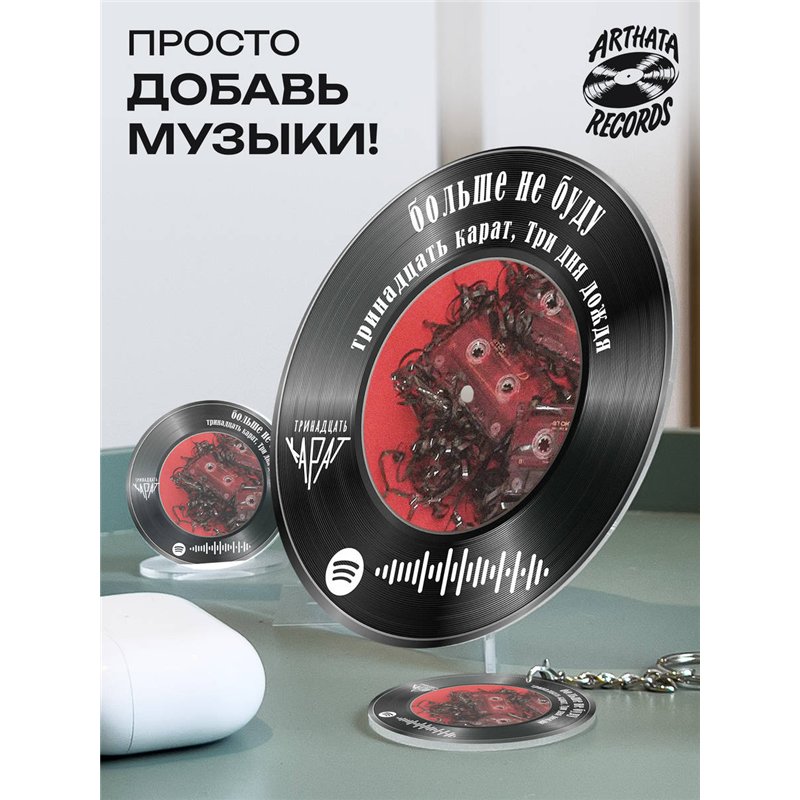 Spotify постер и брелок Три дня дождя - больше не буду