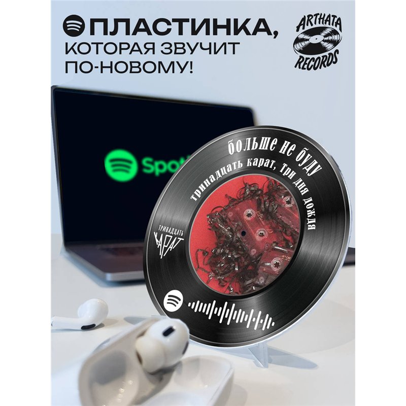 Spotify постер и брелок Три дня дождя - больше не буду