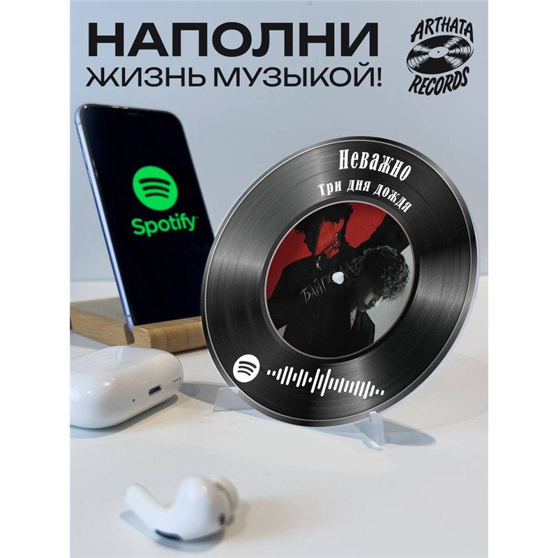 Spotify Постер и брелоки Три дня дождя - Неважно