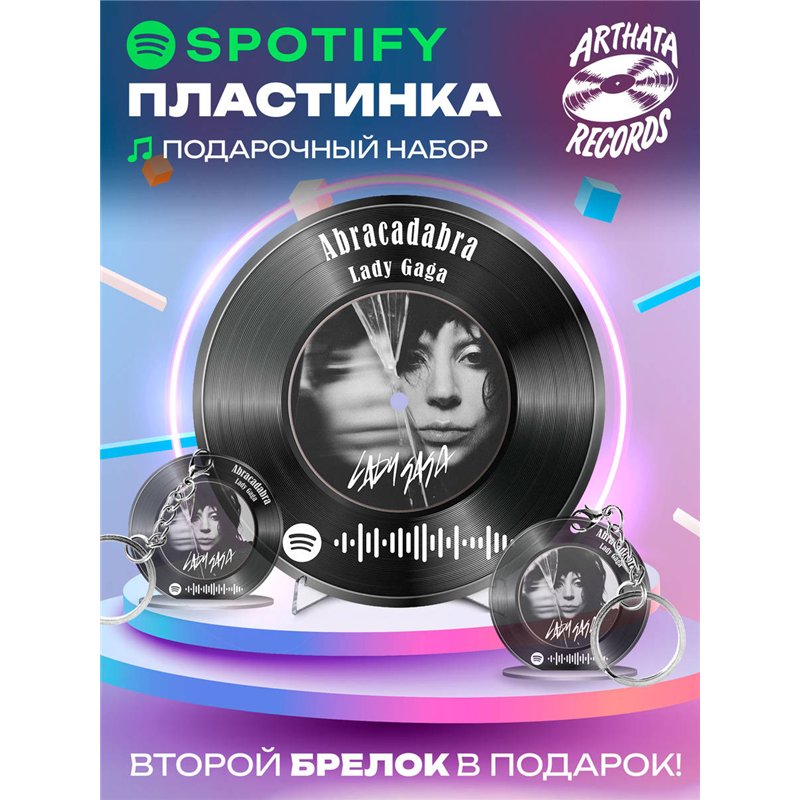 Постер спотифай Lady Gaga, брелок Lady Gaga - Abracadabra