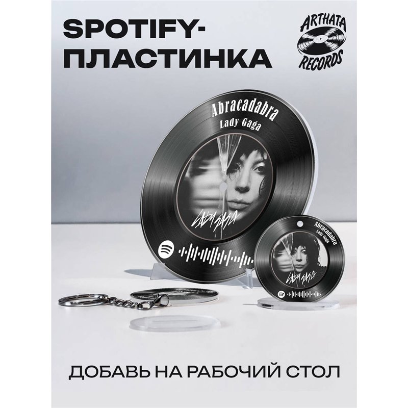 Постер спотифай Lady Gaga, брелок Lady Gaga - Abracadabra