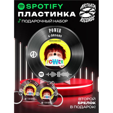 Спотифай постер G-DRAGON, брелоки G-DRAGON - POWER