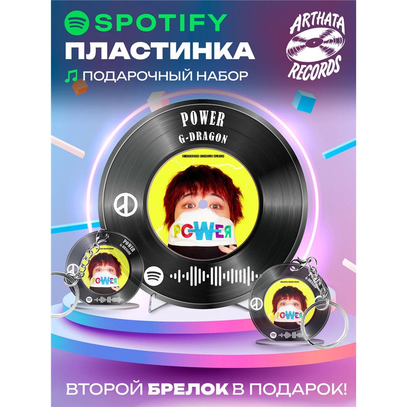 Спотифай постер G-DRAGON, брелоки G-DRAGON - POWER