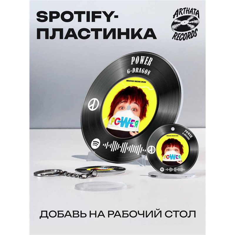 Спотифай постер G-DRAGON, брелоки G-DRAGON - POWER