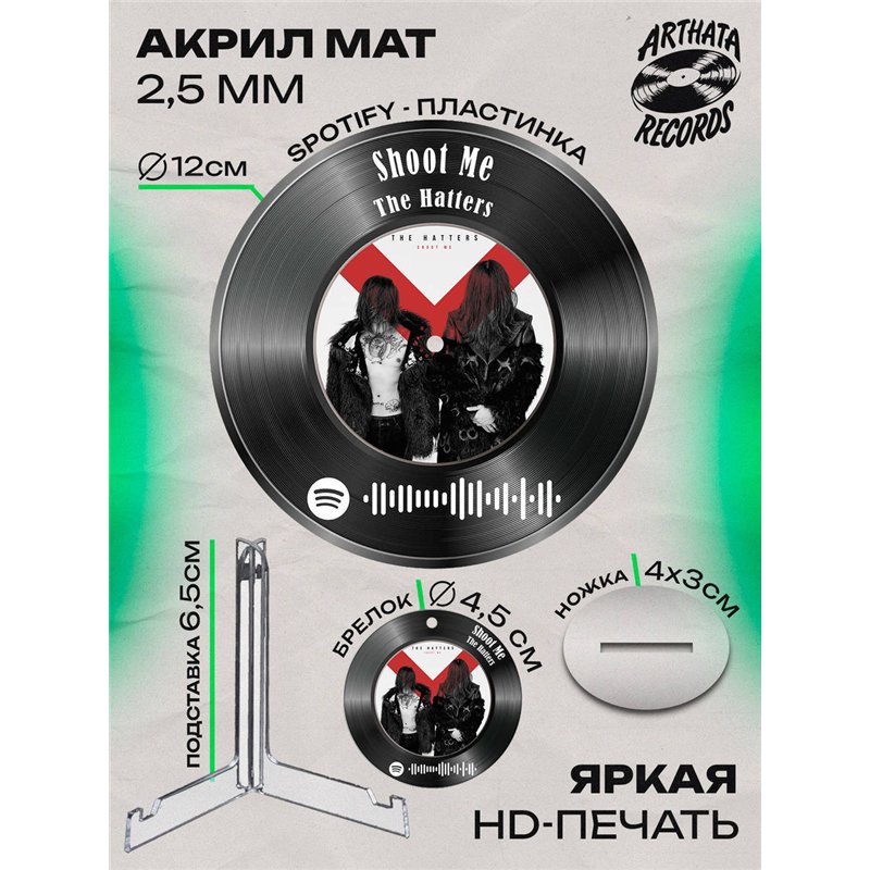 Постер The Hatters, спотифай брелоки The Hatters - Shoot me