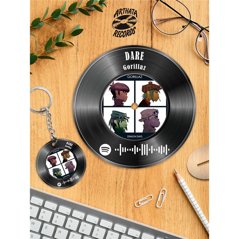 Spotify постер Gorillaz, брелок Gorillaz - DARE