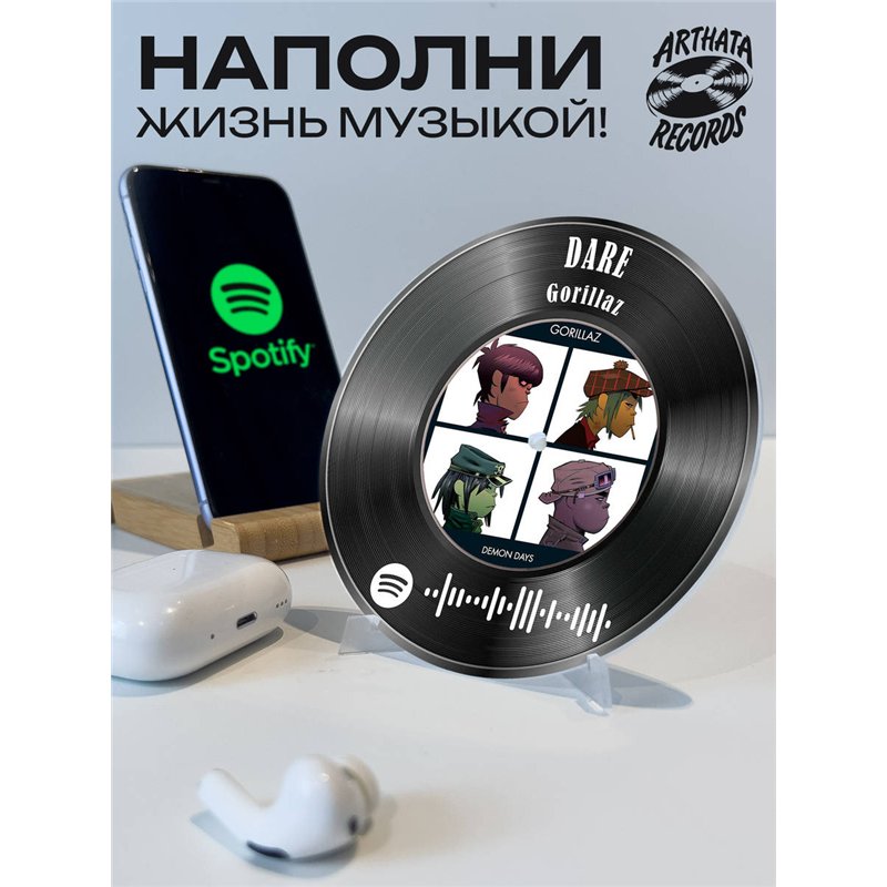 Spotify постер Gorillaz, брелок Gorillaz - DARE
