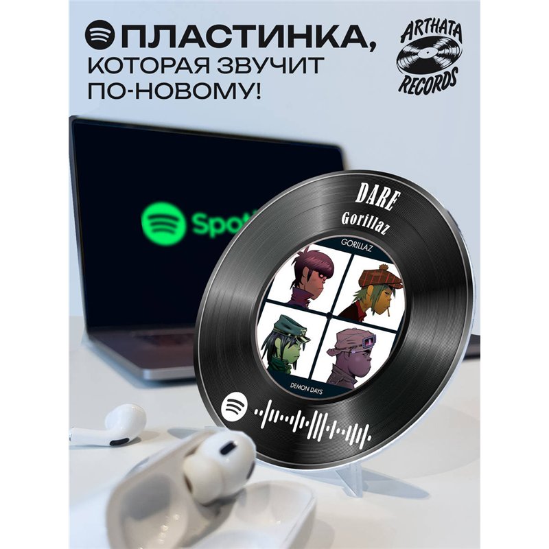 Spotify постер Gorillaz, брелок Gorillaz - DARE