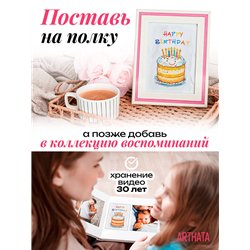 Подарок Живая открытка на день рождения с видеопоздравлением