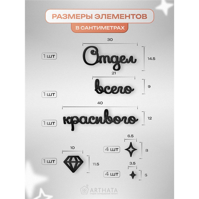 Панно на стену "Отдел всего красивого" оригинальный подарок