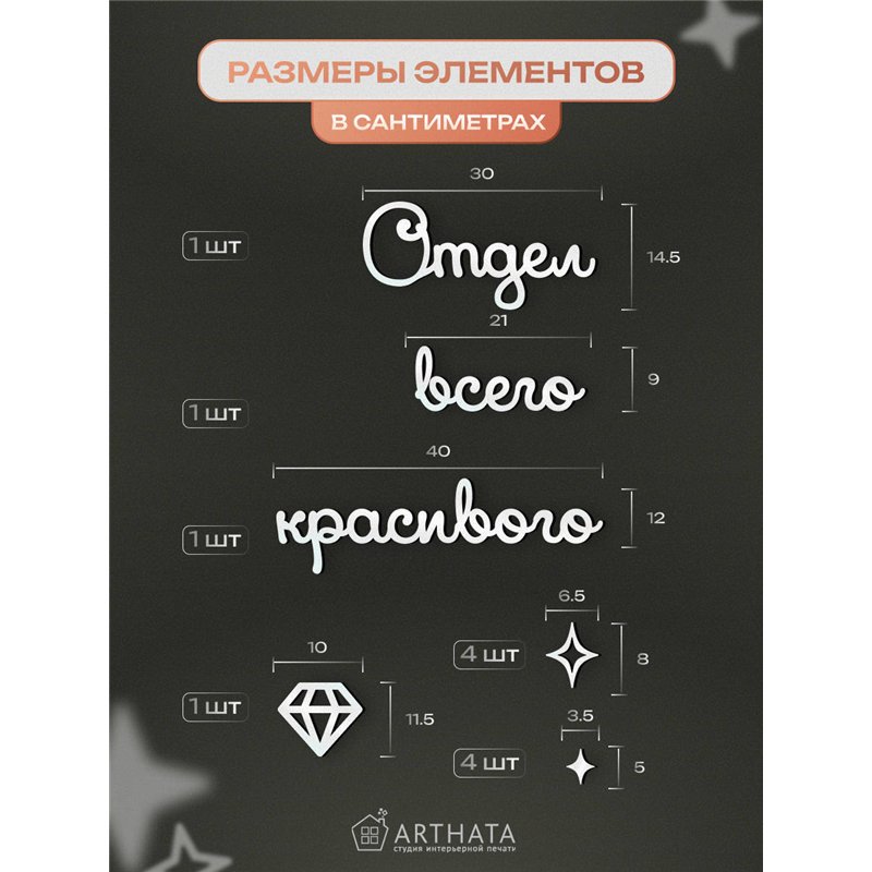 Подарок Панно декоративное на стену "Отдел всего красивого"