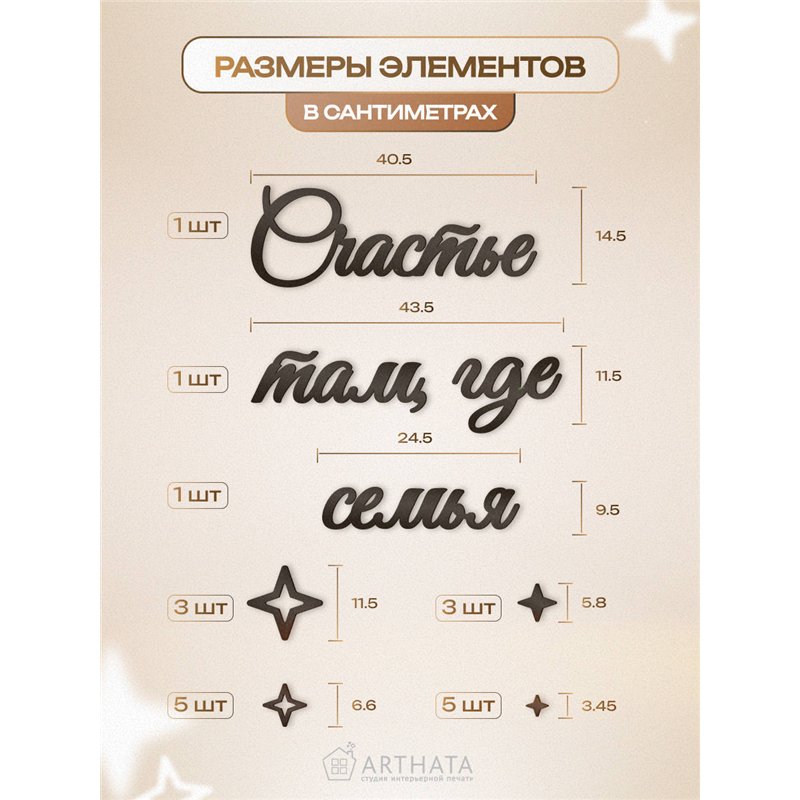 Декоративное панно "Счастье там, где семья" подарок для дома