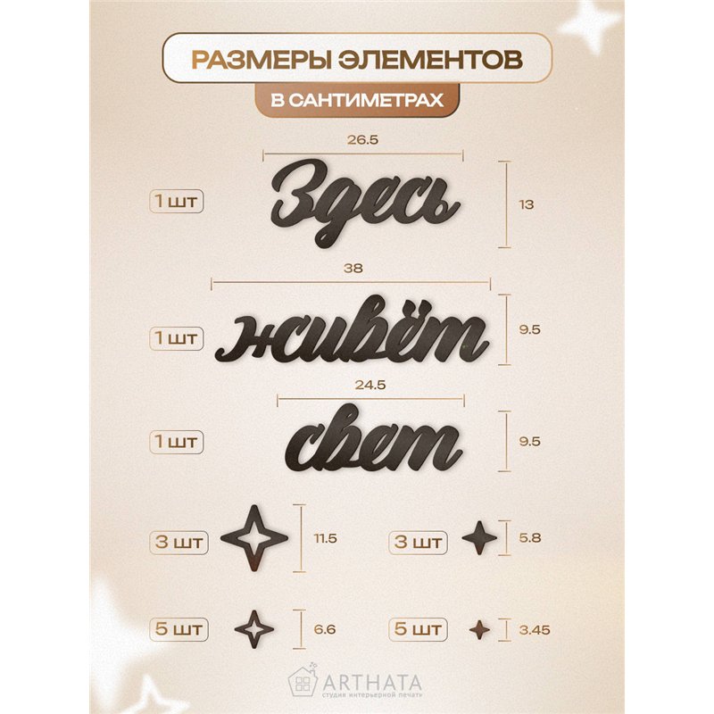 Панно декоративное "Здесь живёт свет" подарок для дома