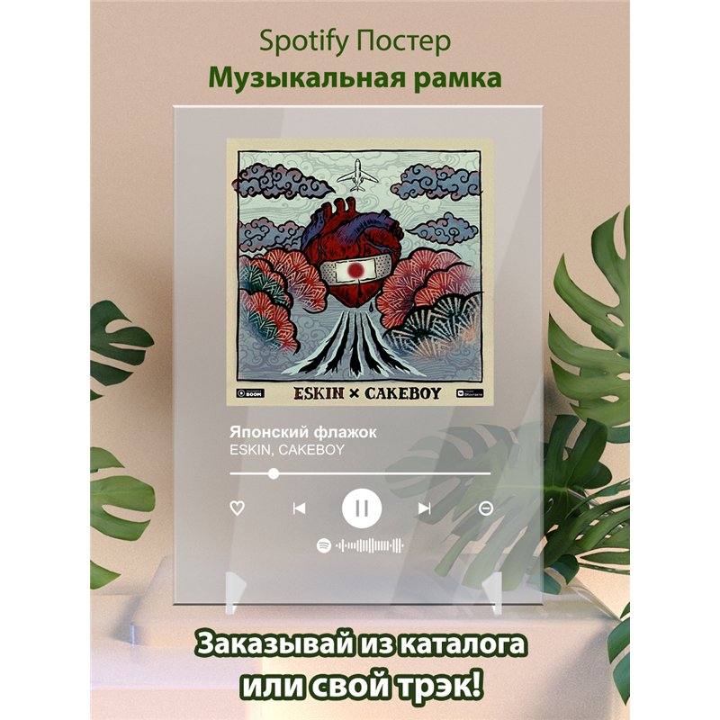 ESKIN, CAKEBOY- Японский флажок - постер Spotify