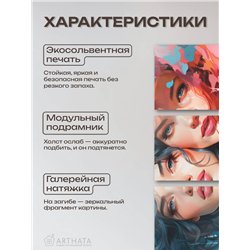 Картины На Стену В Интерьер Девушки Брюнетка И Рыжая 90Х30