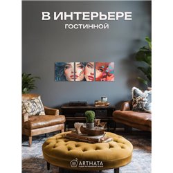Картины На Стену В Интерьер Девушки Брюнетка И Рыжая 90Х30