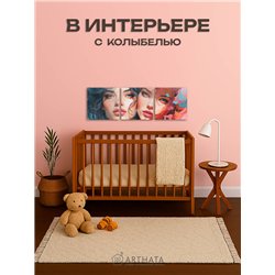Картины На Стену В Интерьер Девушки Брюнетка И Рыжая 90Х30