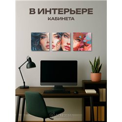 Картины На Стену В Интерьер Девушки Брюнетка И Рыжая 90Х30