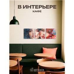 Картины На Стену В Интерьер Девушки Брюнетка И Рыжая 90Х30