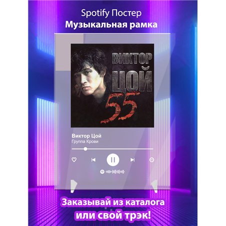 Виктор Цой - Группа Крови - постер Spotify