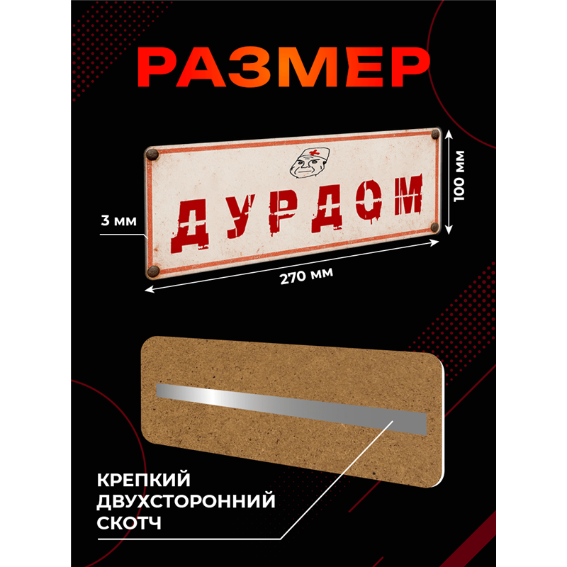 Табличка Дурдом прикольная на дверь туалета и комнаты