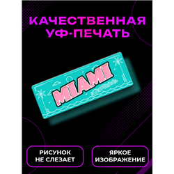 Стильная Табличка Miami интерьерная с надписью города Майами