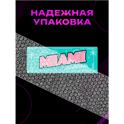 Стильная Табличка Miami интерьерная с надписью города Майами