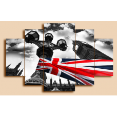 Картина на холсте по фото Модульные картины Печать портретов на холсте Флаг Британии