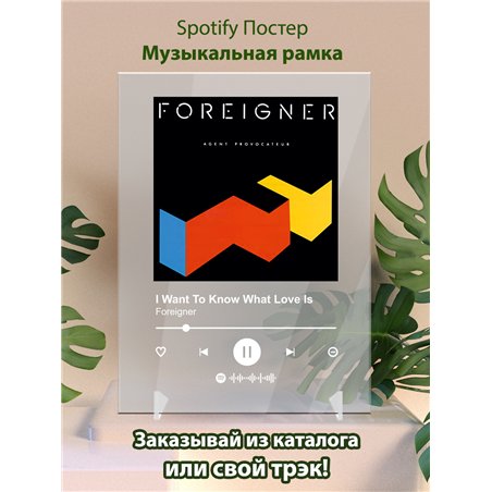 Foreigner - I Want To Know What Love Is - постер Spotify
