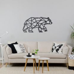 Панно "Белый медведь" из металла - Модульная картины, Репродукции, Декоративные панно, Декор стен