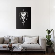 Картина на холсте по фото Модульные картины Печать портретов на холсте Декоративное панно "Будда" из металла
