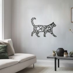 Панно "Кот на прогулке" из металла - Модульная картины, Репродукции, Декоративные панно, Декор стен