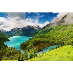 Озеро облака и горы - Фотообои горы