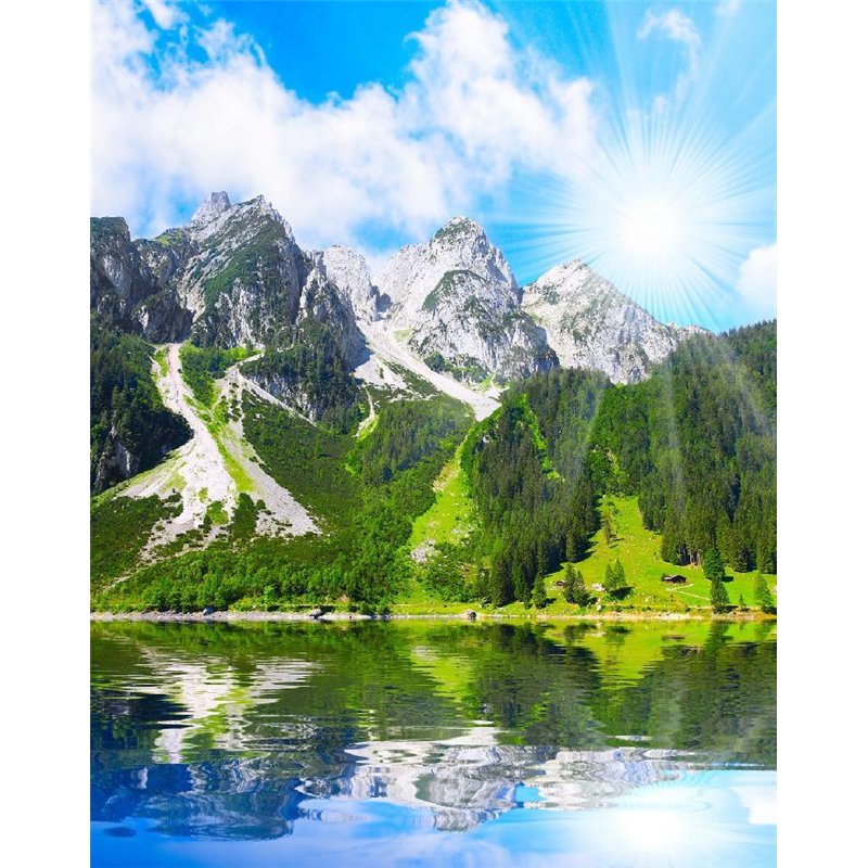 Солнце над горами - Фотообои горы