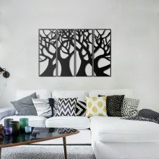 Картина на холсте по фото Модульные картины Печать портретов на холсте Панно "Дерево" из металла