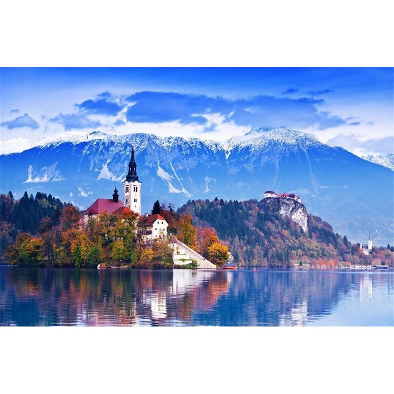 Замок у озера - Фотообои Замки