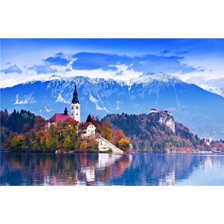 Замок у озера - Фотообои Замки
