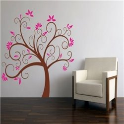Трафарет Дерево+цветочные элементы - Модульная картины, Репродукции, Декоративные панно, Декор стен