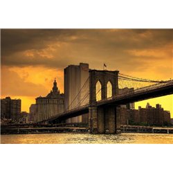 Бруклинский мост, Нью-Йорк - Фотообои Современный город|Нью-Йорк