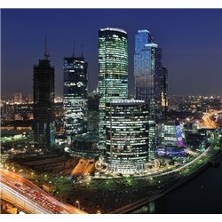 Москва-Сити ночью - Фотообои Современный город|Ночной город