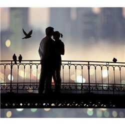 Влюбленные на вечерней набережной - Фотообои люди|семья