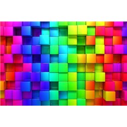 Цветная мозаика - 3D фотообои|3D паттерн