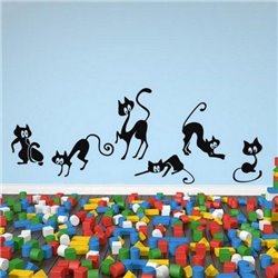 Трафарет Причудливые кошки - Модульная картины, Репродукции, Декоративные панно, Декор стен
